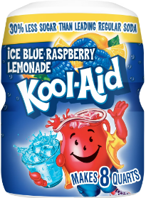 Kool-Aid Sugar-Sweetened Blue Raspberry Lemonade Artificially Flavored Powdered Soft Drink Mix_Canister 20 oz.